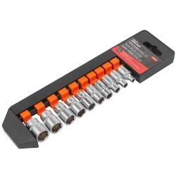 Набор головок 10пр., 1/4''(4-13мм),на пластиковом держателе Baum Auto##BaumAuto BM-2101-5
