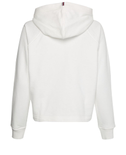 Женская теннисная куртка Tommy Hilfiger Relaxed TH Graphic Hoodie - ecru