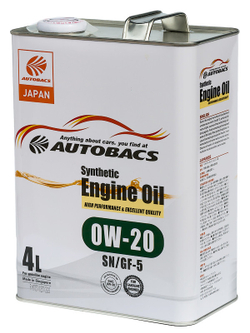 AUTOBACS Synthetic Engine Oil 0W-20 SN/GF-6A