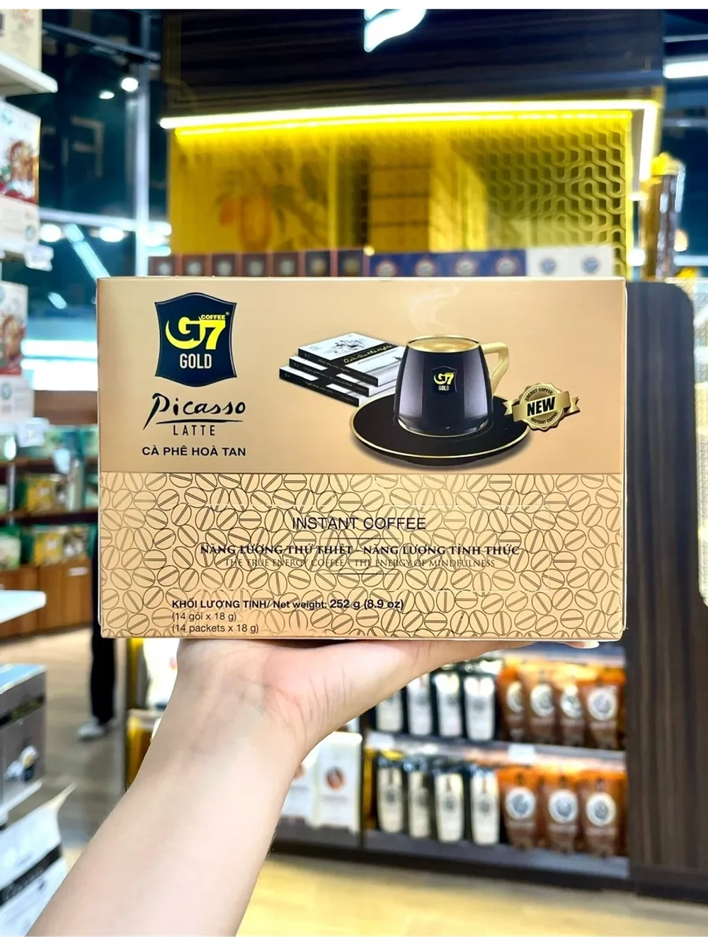 Вьетнамский растворимый кофе Премиум G7 Gold Picasso Latte (14 стиков) 252 г