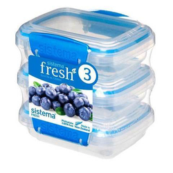 Набор контейнеров 3шт 200мл Sistema Fresh синий