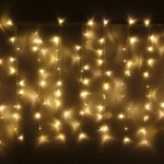 Гирлянда для улицы ЗАНАВЕС «Мерцание» ш2.0* в6.0 м 960 ламп LED, прозрач.пров, IP-54, Теплый белый (возможность соединения)
