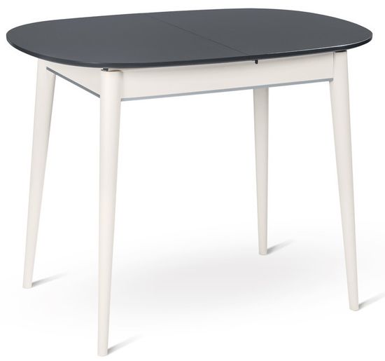 Стол Арека М (бук/тон черная эмаль/тон подстолья 1/ножка 8)