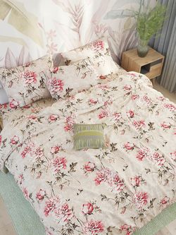 Наволочка комплект 2шт Сказка "Пионы винтаж" 40х60 см, перкаль