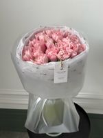 Букет из 21 нежно-розовых пионовидных тюльпанов