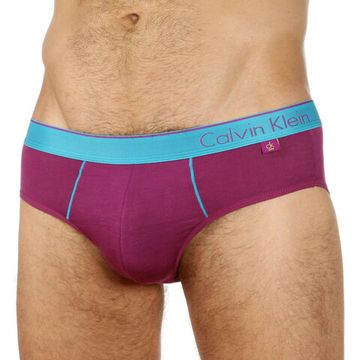 Мужские трусы брифы фиолетовые Calvin Klein One Brief
