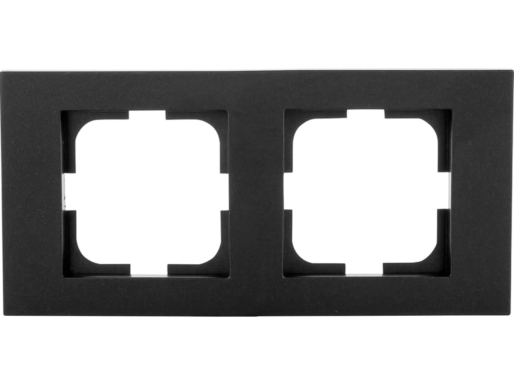 Рамка 2-ая OVIVO GRANO черный металлик 400-170000-226