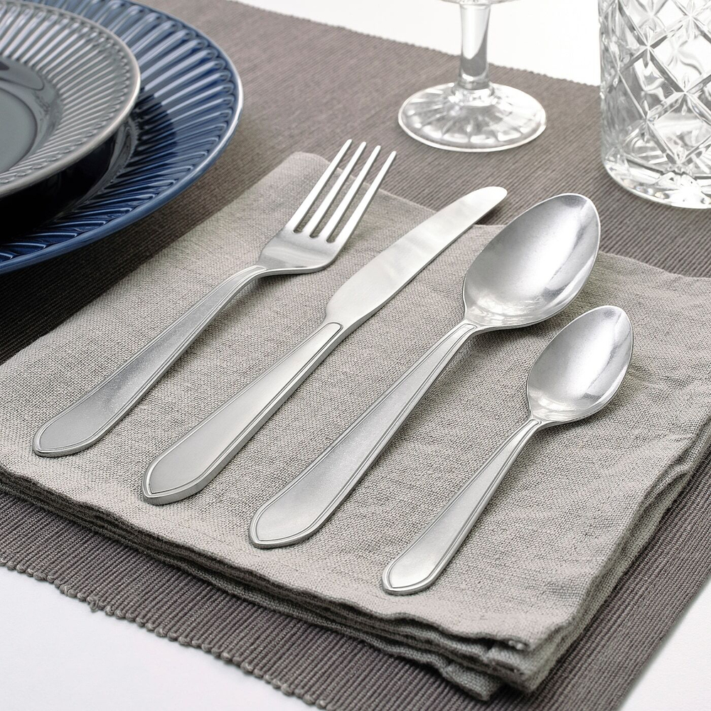 IKEA IDENTITET  (ИКЕА ИДЕНТИТЕТ)  -  Набор столовых приборов, 16 предметов, нержавеющая сталь