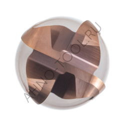 Фреза твердосплавная радиусная  12мм (L=75, l=30, хв=12) Z4 35° по стали, нержавеющей стали, чугуну, с радиусной фаской BRGM-4R-D12.0R0.5 AHNO