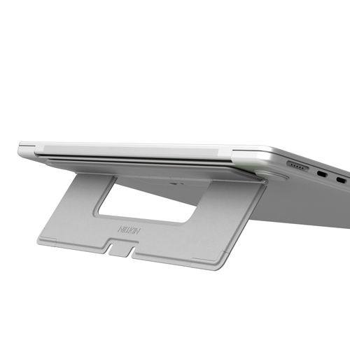 Тонкая складная подставка серого цвета от Nillkin для ноутбука, серия DualWing Adhesive Laptop Stand