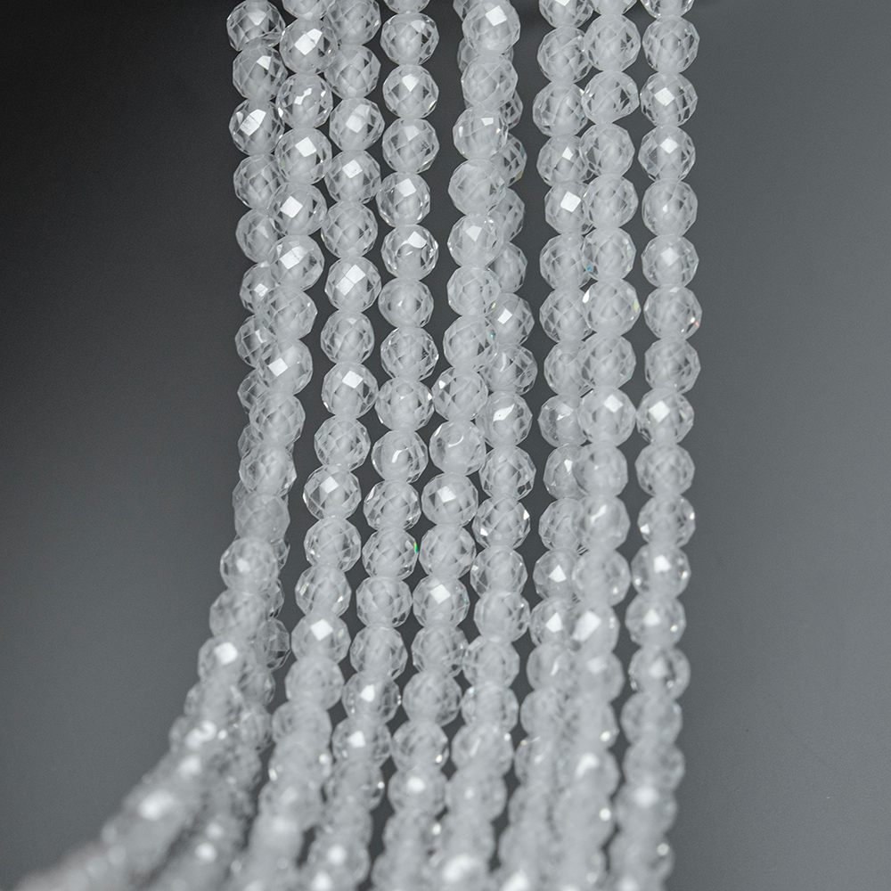 Фианиты, оттенок "Бриллиант", 3мм, шар ювелирной огранки