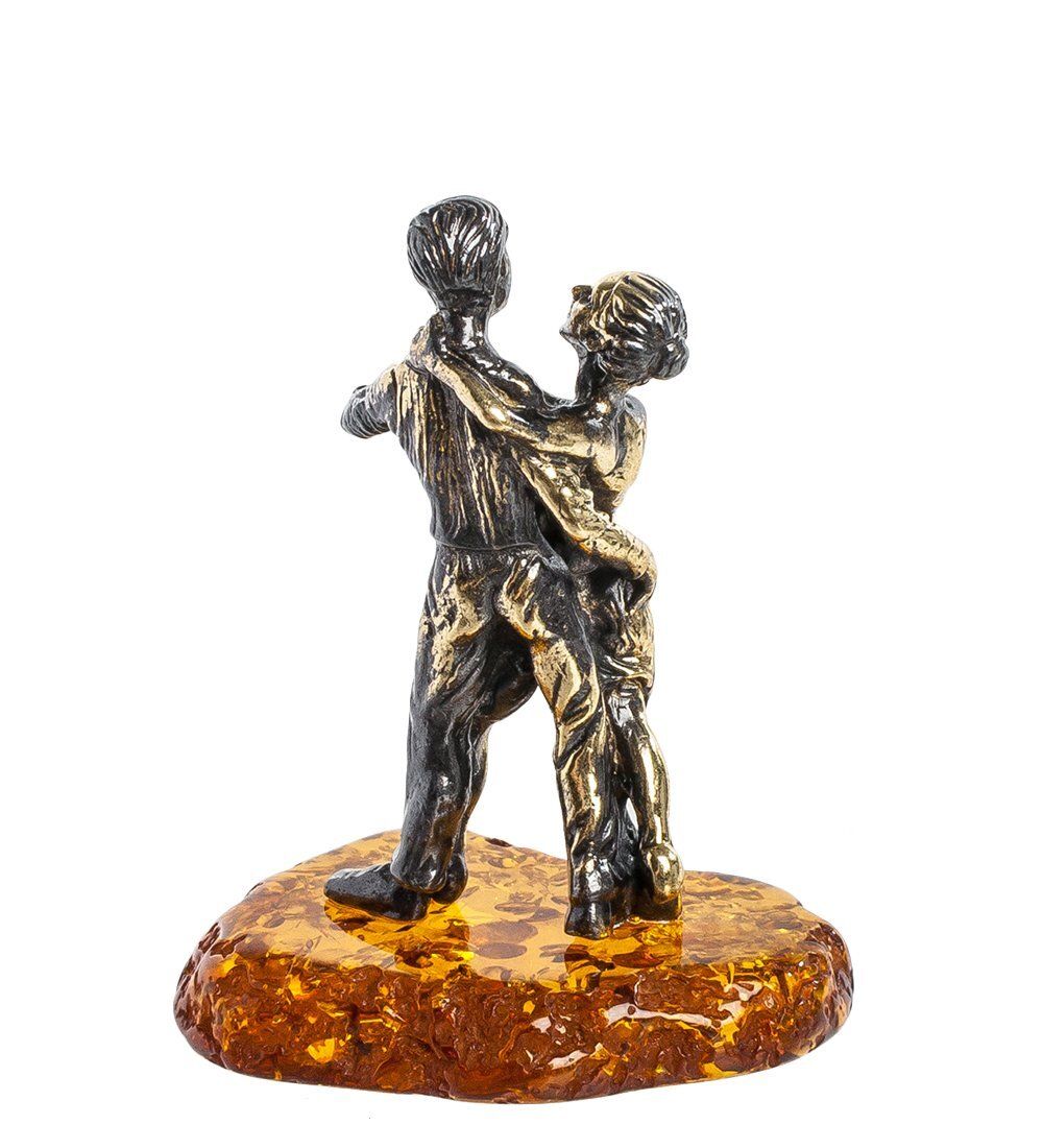 Народные промыслы AM-1157 Фигурка «Танго» (латунь, янтарь)