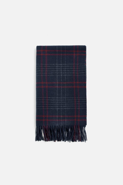 ZARA ШАРФ В КЛЕТКУ, МОРСКОЙ СИНИЙ