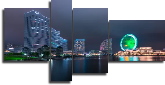 Модульная картина "Колесо обозрения"