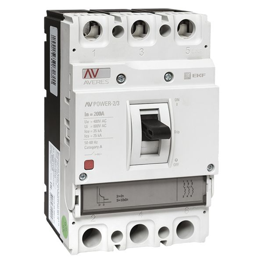 Выключатель автоматический в литом корпусе AV-POWER-2/3 200А 35кА TR EKF (8.00 шт.)
