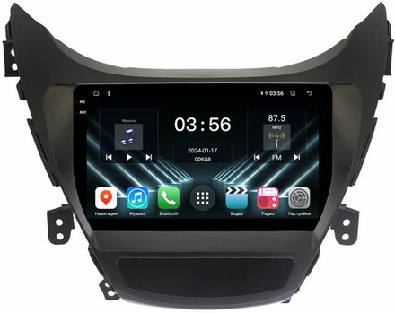 Магнитола для Hyundai Elantra 5 MD 2010-2013 - FarCar DX360M монитор 9.5" IPS на Android 13, 4+64Гб, CarPlay