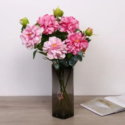 Ваза стеклянная «GREY GLASS» 11*33см