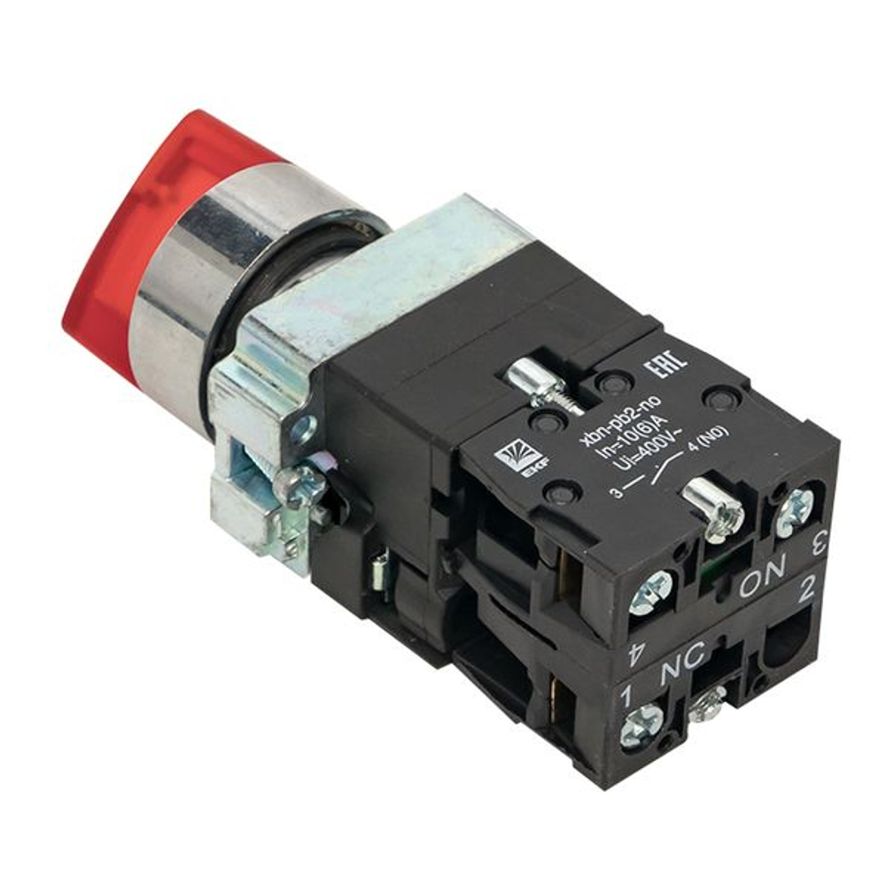 Переключатель BD33 3P c красной подсветкой 230В NO EKF PROxima