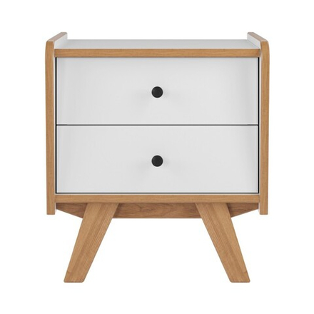 Тумба прикроватная «Винтаж» белый лак/браун арт 32002