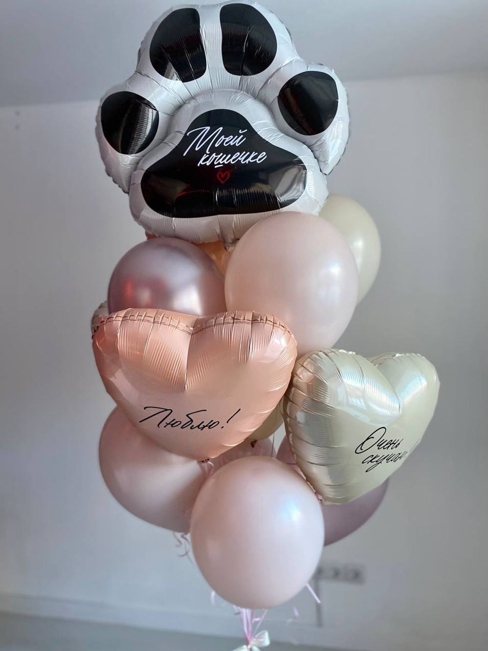 Воздушные шары след / лапка для любимой / моей кошечке №2688