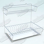 Тарелосушка настенная с поддоном, краш. "хром" (Арт. тнп-1.3)