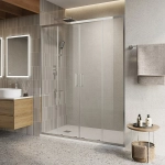 Душевая дверь BelBagno LUCE-BF-2 150 стекло прозрачное/профиль хром