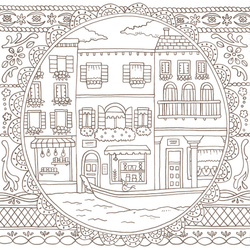 World Heritage Travel Over Time. Coloring Book