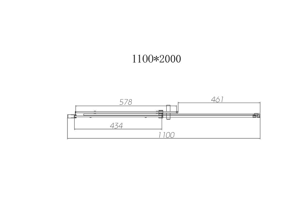 Душевая дверь Dice VDS-4D120CLB, 1200, черный, стекло прозрачное
