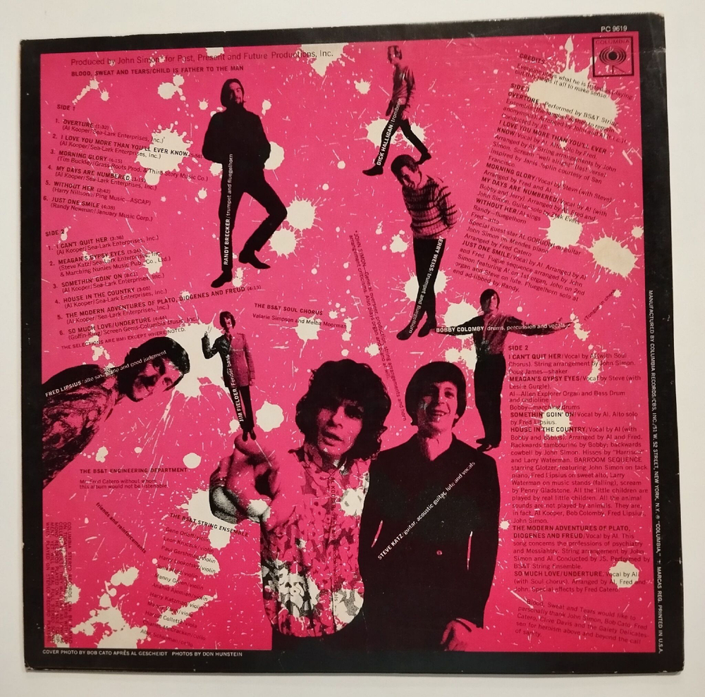 Винтажная виниловая пластинка LP Blood, Sweat And Tears Child Is Father To The Man (USA 1980)