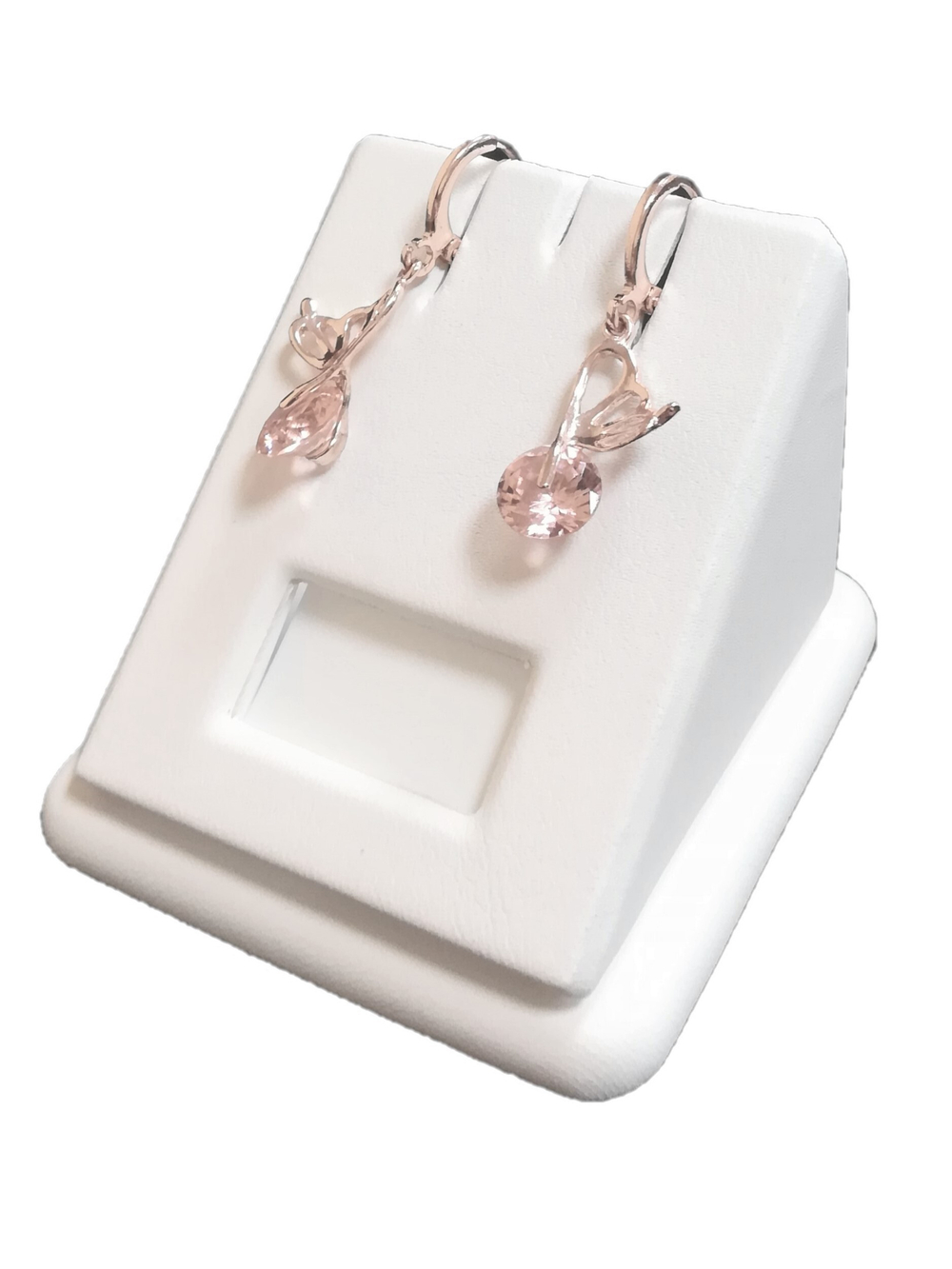 Подставка для серег/подвески/наклонная/2 прорези/окошко для бирки/прорезь для нитки/основание