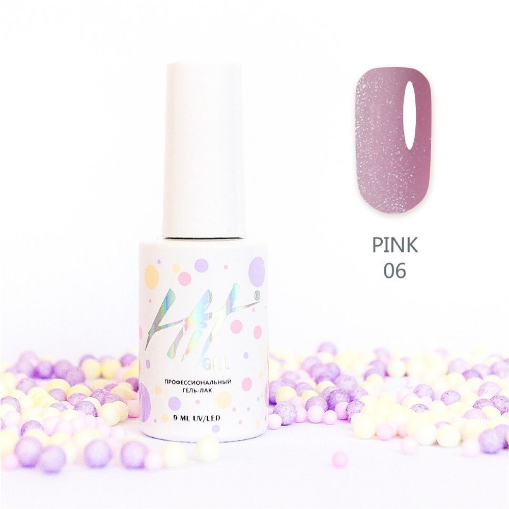 Гель-лак Pink ТМ &quot;HIT gel&quot;  №06, 9 мл