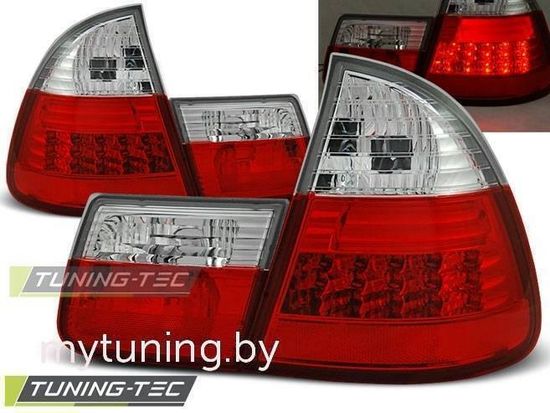 адние фонари Bmw 3 E46 red white led