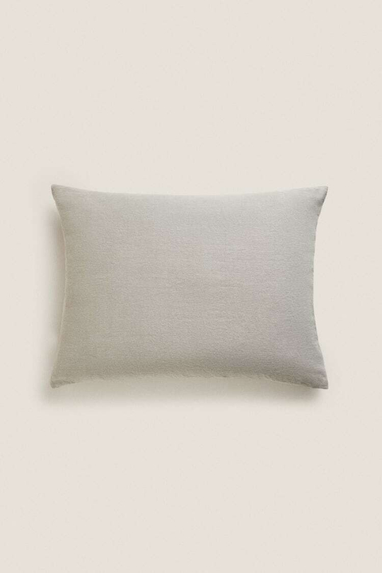 ZARA HOME ЛЬНЯНОЙ ЧЕХОЛ ДЛЯ ДЕКОРАТИВНОЙ ПОДУШКИ XXL, СВЕТЛО-ЗЕЛЕНЫЙ