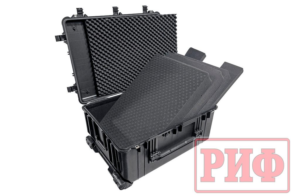 Кейс защитный ударопрочный РИФ 790х595х365 мм на колесах с телескопической ручкой IP55