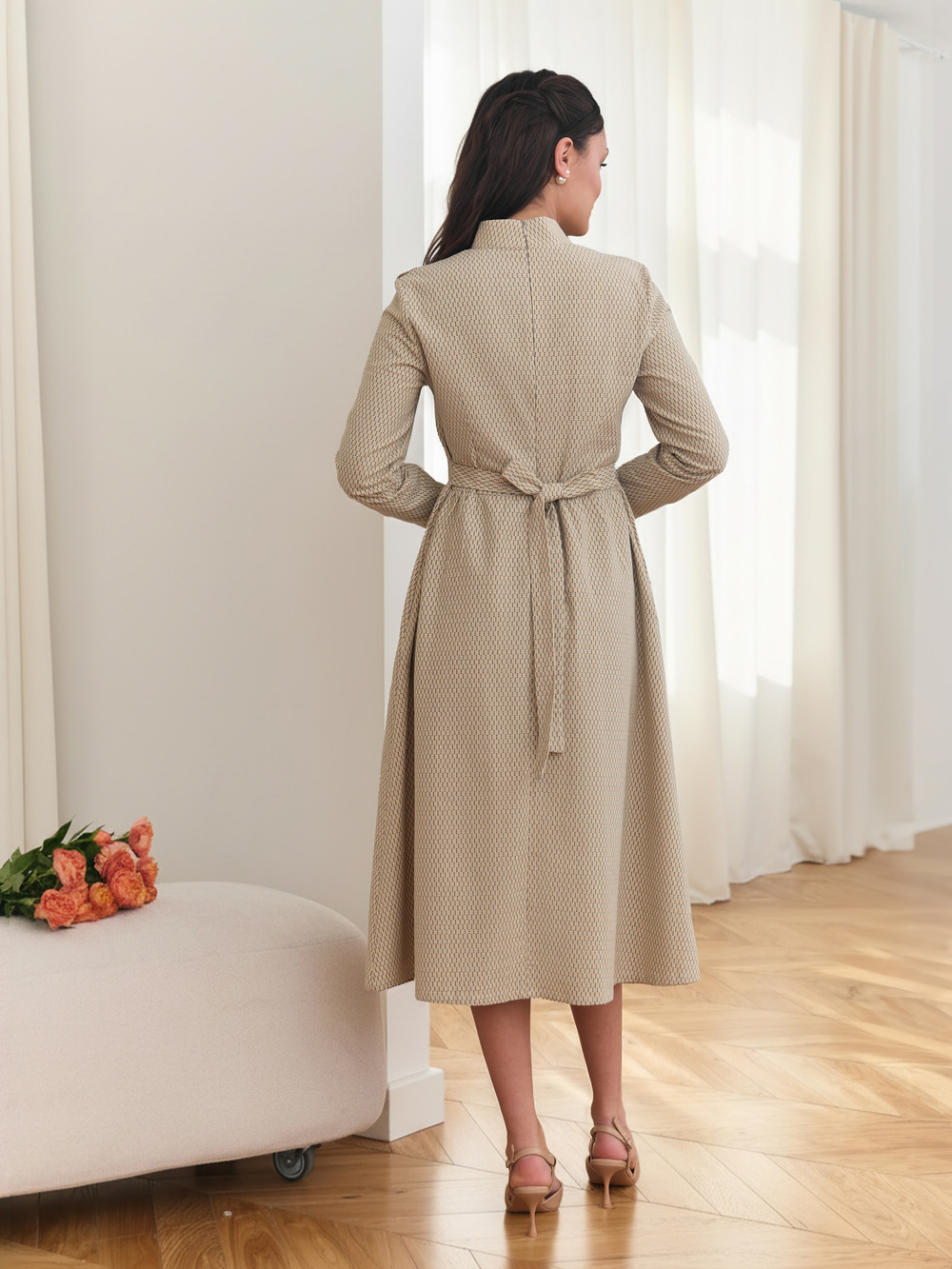 Платье с вшитой манишкой