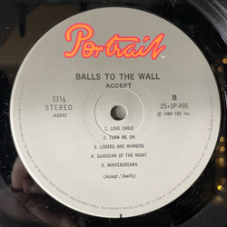 Винтажная виниловая пластинка LP Accept Balls To The Wall (Япония 1984) (Без Оби)