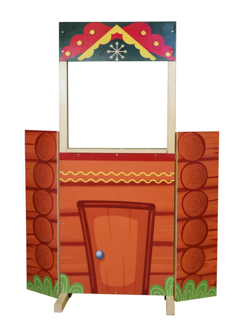 Ширма для кукольного театра, трансформируемая напольная из фанеры, 1420х1100 мм