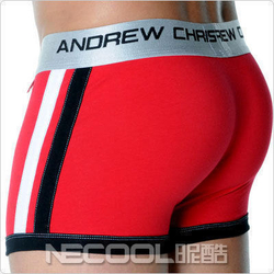 Мужские трусы хипсы красные с пуш ап Andrew Christian Racer Shock Jock Red