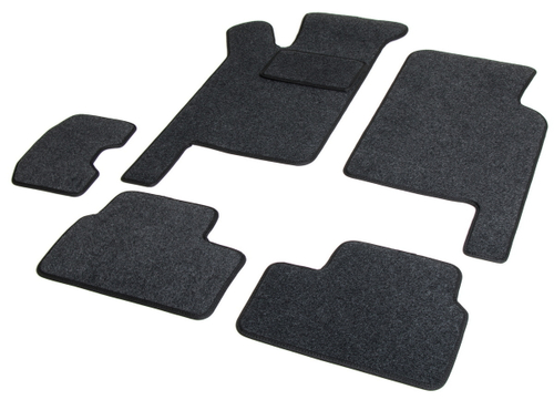 Коврики текстильные в салон автомобиля AutoFlex Business для ВАЗ 2113 2004-2013/2114 2001-2013/2115 1997-2012, графит, 5 частей, 5600601