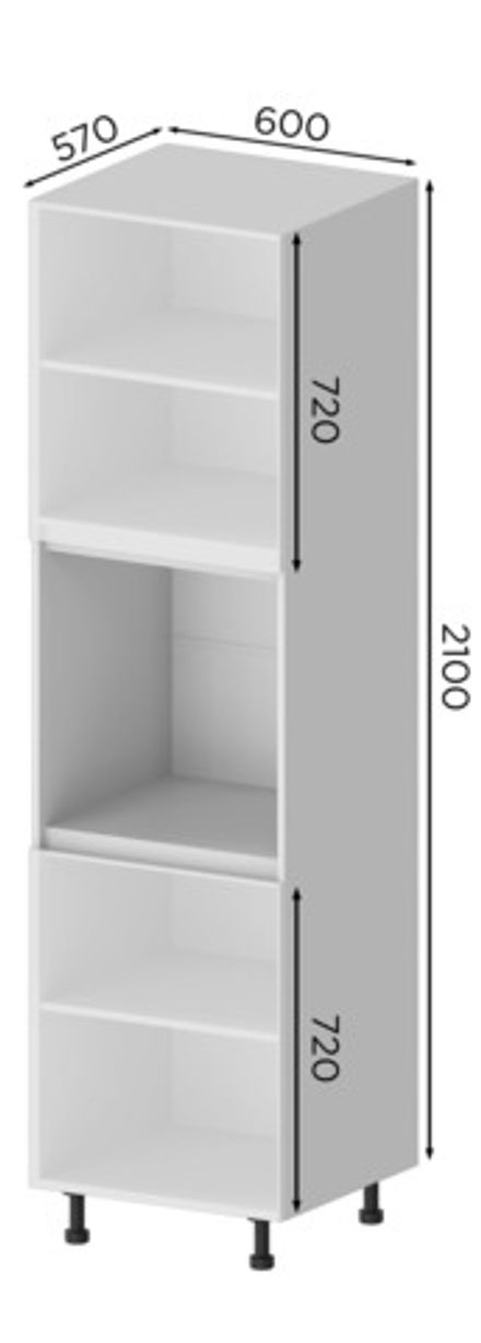 Кухня Модуль ПД 600 пенал духовка Кашемир / Ясень