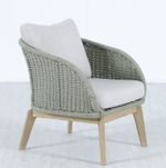 Кресло деревянное с подушками Tagliamento Madrague, светлый тик, бежевый