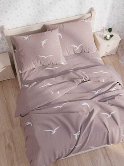 Наволочка комплект 2шт перкаль Сказка "Чайки" 40x60 см на молнии