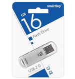 SmartBuy Флешка 16 Гб USB 2.0 Smartbuy V-Cut Серебряная