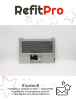 Верхняя панель с клавиатурой (топкейс) для ноутбука Lenovo ideapad Slim 1-14AST-05 раскладка - русская, без подсветки, серебристый (5CB0W43931), оригинал