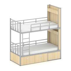 Overnight Кровать 2-х ярусная ON.K2-001 Акация Лорка/Металл Серый 2080*950*2260