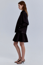 Куртка из габардина с вельветовым воротником