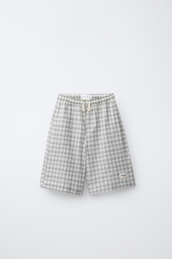 ZARA X PUKAS ШОРТЫ PUKAS SURF В КЛЕТКУ, ЭКРЮ/БЕЖЕВЫЙ