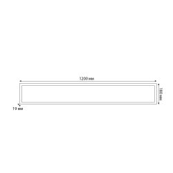 ULP-Q105 18120-45W-4000K WHITE M3 Светильник светодиодный потолочный универсальный. Белый свет 4000K. Рассеиватель призма. Встроенный и-п. Корпус белый. ТМ Volpe