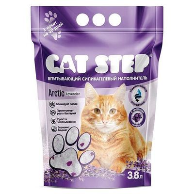 Наполнитель силикагелевый для кошачьего туалета Cat Step Arctic Lavender 3,8л (1.67кг)