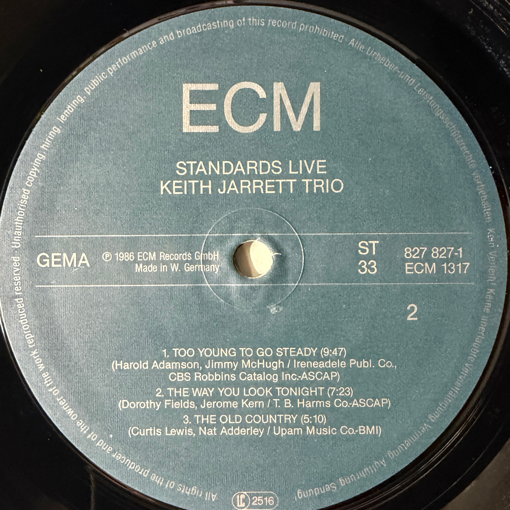 Keith Jarrett Trio ‎– Standards Live (Германия 1986г.) ECM